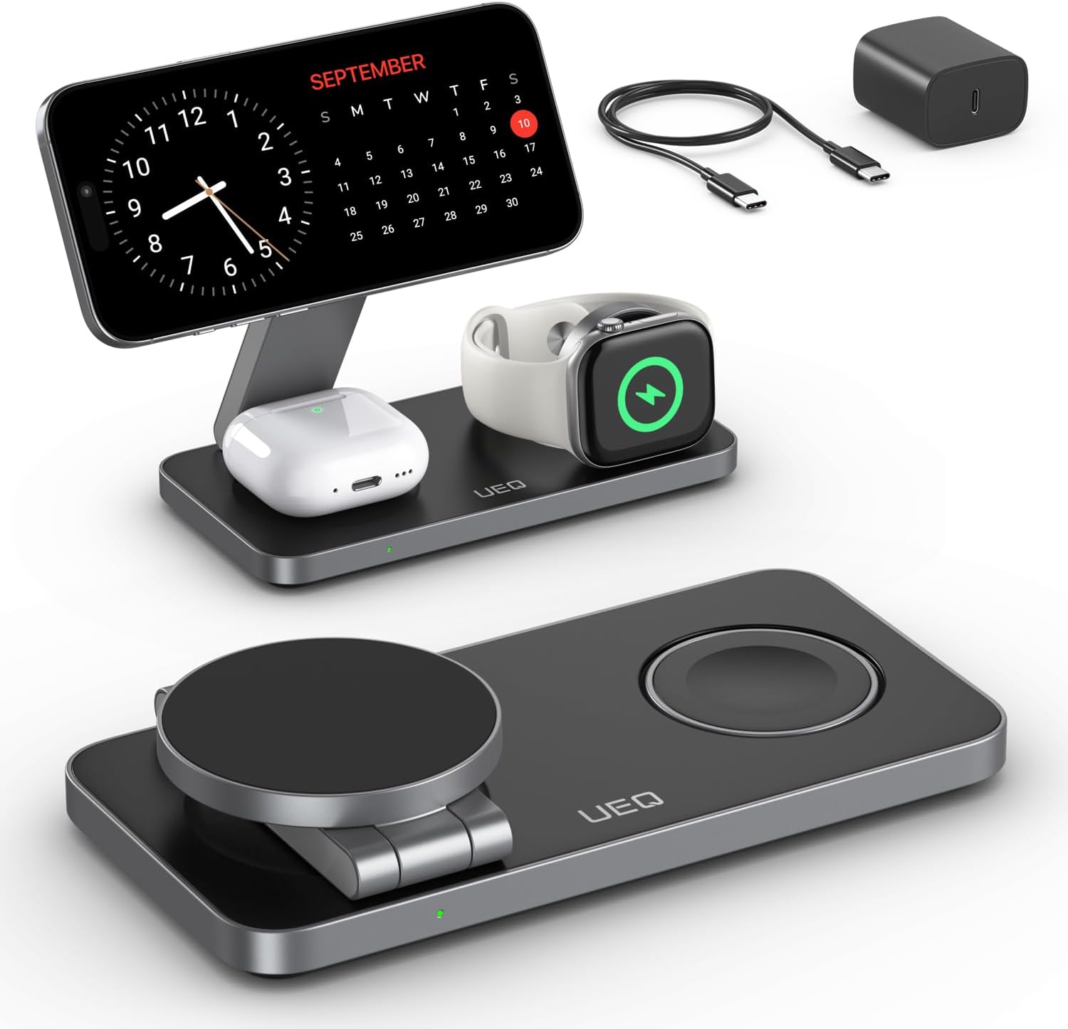 Foldable 3 in 1 Wireless Charging Station for Apple
